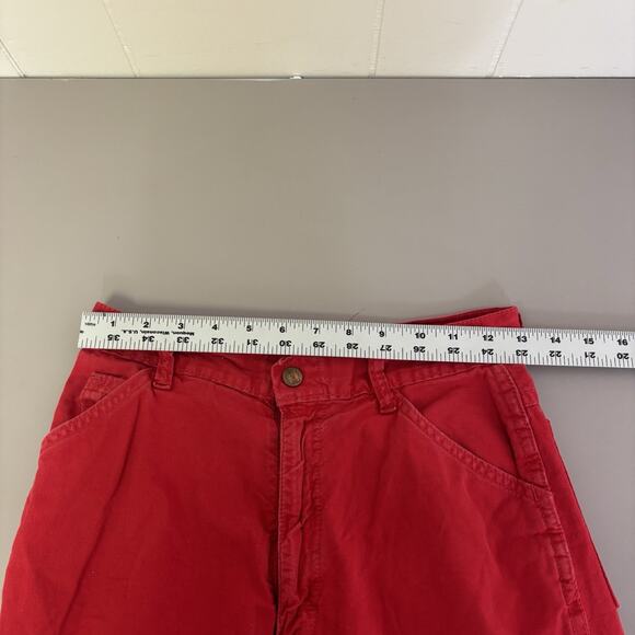 Vintage 1970’s Big Smith Painters Pants Jeans Red 28x30 USA Womens Union Made - Picture 11 of 13